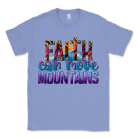 Colony Blue Faith Can Move Mountains Classic Tee - LillyAllenDesigns