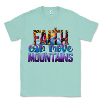 Seafoam Faith Can Move Mountains Classic Tee - LillyAllenDesigns