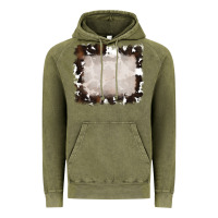 Vintage Olive cowhide frames backround 3 Vintage Hoodie - RanaPortraitStore