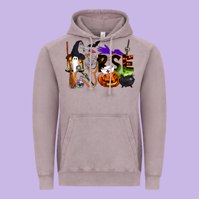 Halloween Nurse Vintage Hoodie Designed By Lillyallendesigns