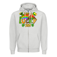 Dove Grey St. Patrick's Have a lucky day Zipper Hoodie - OliviaCreatesArt
