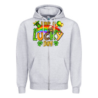 Heather Grey St. Patrick's Have a lucky day Zipper Hoodie - OliviaCreatesArt