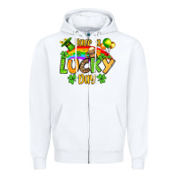 White St. Patrick's Have a lucky day Zipper Hoodie - OliviaCreatesArt