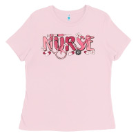 Bubblegum Pink nurse breast cancer awareness Ladies Tee - MaliasSmallBusiness