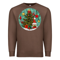 Chestnut christmas tree and gnome Premium Sweatshirt - BundleAndBundleShop