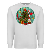 Dove Grey christmas tree and gnome Premium Sweatshirt - BundleAndBundleShop