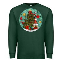 Sports Green christmas tree and gnome Premium Sweatshirt - BundleAndBundleShop