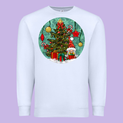 Christmas Tree And Gnome Premium Sweatshirt Designed By Bundleandbundleshop