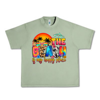 Oil Green the beach is my happy place Urban Heavy Tee - Artiststas