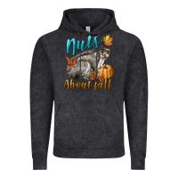 Vintage Black Nuts About Fall Squirrel Vintage Hoodie - LillyAllenDesigns