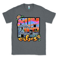 Charcoal Heather sum mer vibes Classic Tee - JahusDesignShop