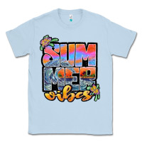 Dusty Blue sum mer vibes Classic Tee - JahusDesignShop