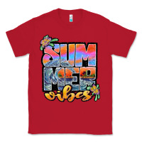 Red sum mer vibes Classic Tee - JahusDesignShop
