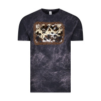 Cloud Black Cowhide Leopard Background Vintage Tee - JahusDesignShop