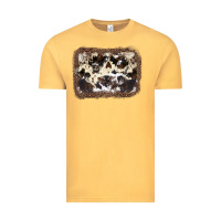 Vintage Mustard Cowhide Leopard Background Vintage Tee - JahusDesignShop