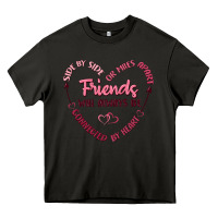 Asphalt side by or miles apart friends will always be conn Heavy Core Tee - MaliasSmallBusiness