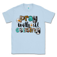 Dusty Blue Pray Without Ceasing Classic Tee - LillyAllenDesigns