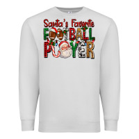 Dove Grey Santa's Favorite Football Player For Christmas Premium Sweatshirt - FaDigitalArtStudio