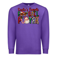 Purple Santa's Favorite Football Player For Christmas Premium Sweatshirt - FaDigitalArtStudio