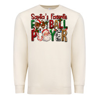 Sandshell Santa's Favorite Football Player For Christmas Premium Sweatshirt - FaDigitalArtStudio