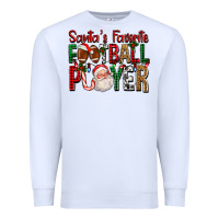 White Santa's Favorite Football Player For Christmas Premium Sweatshirt - FaDigitalArtStudio