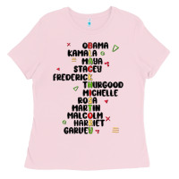 Bubblegum Pink black history Ladies Tee - MaliasSmallBusiness