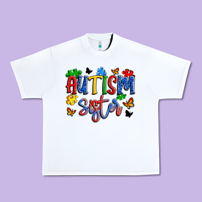 Autism Sister Urban Heavy Tee Designed By Artiststas