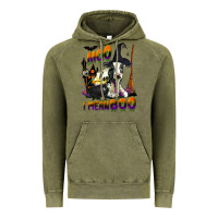 Vintage Olive Moo I Mean Boo Holstein Cow Vintage Hoodie - LillyAllenDesigns