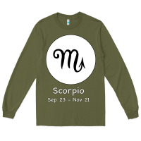 Army Green Scorpio Horoscope Long Sleeve Tee - Bettercallsaul