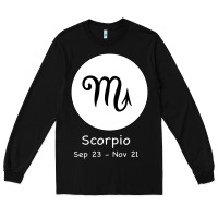 Black Scorpio Horoscope Long Sleeve Tee - Bettercallsaul