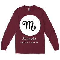 Burgundy Scorpio Horoscope Long Sleeve Tee - Bettercallsaul