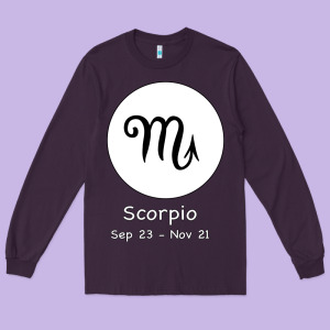 Scorpio Horoscope Long Sleeve Tee Designed By Bettercallsaul