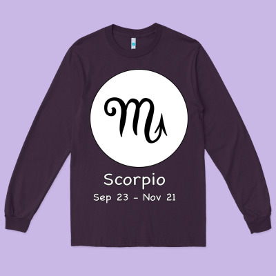 Scorpio Horoscope Long Sleeve Tee Designed By Bettercallsaul