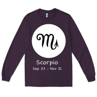 Plum Scorpio Horoscope Long Sleeve Tee - Bettercallsaul
