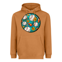 Meerkat baseball with sunflower round earrings Heavyweight Hoodie - BundleAndBundleShop