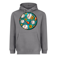 Storm baseball with sunflower round earrings Heavyweight Hoodie - BundleAndBundleShop