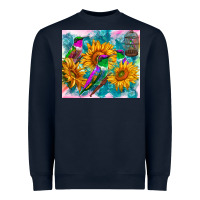 Hummingbirds Sunflower Heavyweight Sweatshirt | Teevron