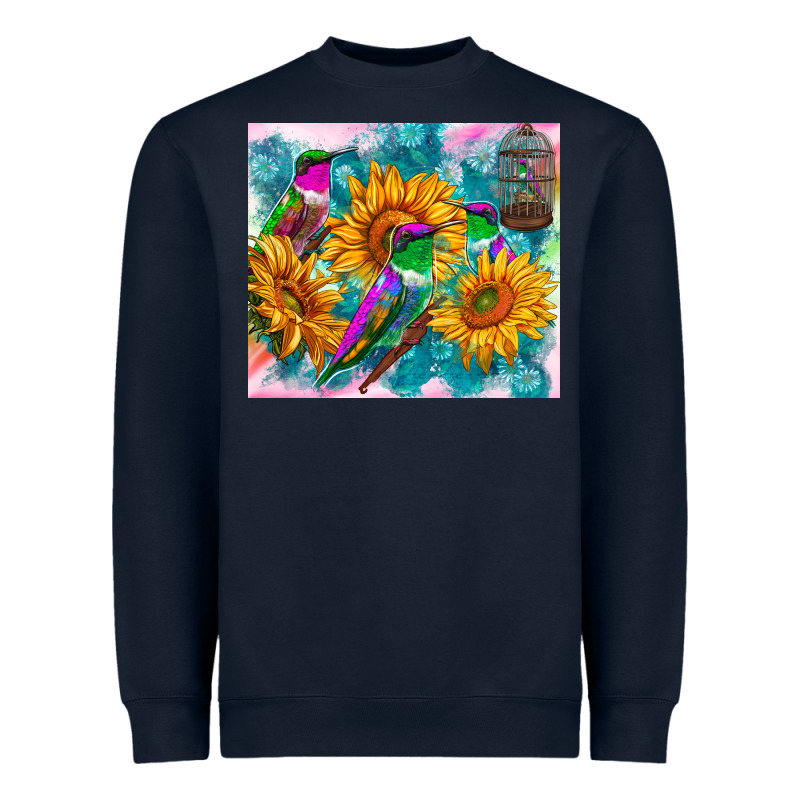 Hummingbirds Sunflower Heavyweight Sweatshirt by TumblerDesignByShophia | Teevron