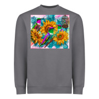 Storm hummingbirds sunflower Heavyweight Sweatshirt - TumblerDesignByShophia