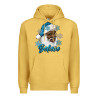 Antique Gold winter christmas african american santa believe Premium Hoodie - RanaPortraitStore