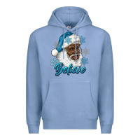 Colony Blue winter christmas african american santa believe Premium Hoodie - RanaPortraitStore