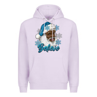 Lilac winter christmas african american santa believe Premium Hoodie - RanaPortraitStore
