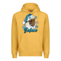 Mustard winter christmas african american santa believe Premium Hoodie - RanaPortraitStore