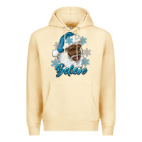 Pina Colada winter christmas african american santa believe Premium Hoodie - RanaPortraitStore