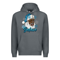 Rock winter christmas african american santa believe Premium Hoodie - RanaPortraitStore