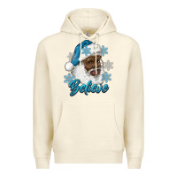 Sandshell winter christmas african american santa believe Premium Hoodie - RanaPortraitStore