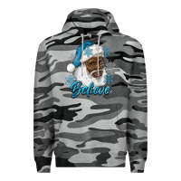 Slate Camo winter christmas african american santa believe Premium Hoodie - RanaPortraitStore