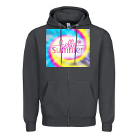 Smoke Hello Summer Tie Dye Tumbler Zipper Hoodie - CowCowDesign