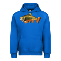 Cobalt leaping brook trout Urban Hoodie - LillyAllenDesigns