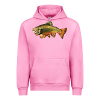 Fuchsia Pink leaping brook trout Urban Hoodie - LillyAllenDesigns